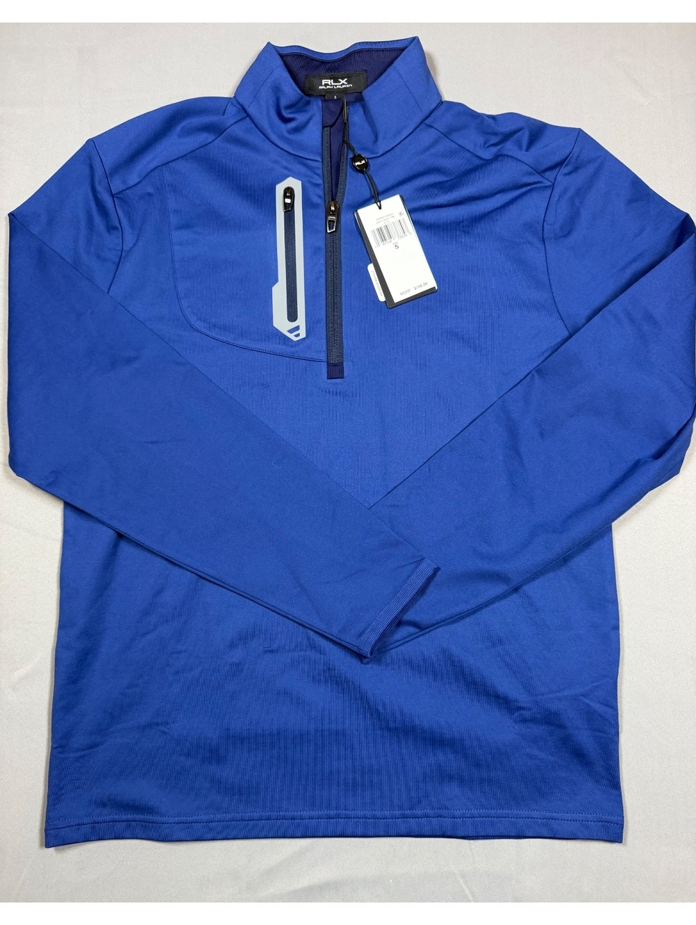 RLX Ralph Lauren Blue Quarter Zip Performance Pullover S
